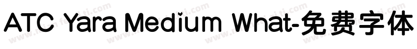 ATC Yara Medium What字体转换